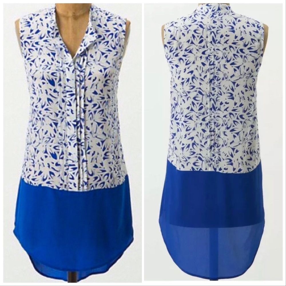 Anthropologie Maeve silk high-low top